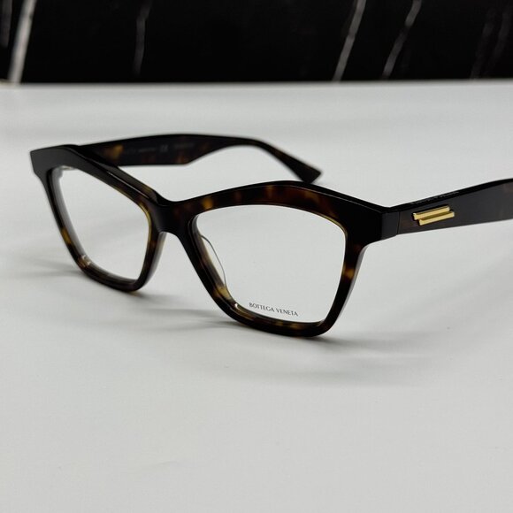 NEW BOTTEGA VENETA BV1096O 002 CAT EYE HAVANA WOMEN EYEGLASSES - Picture 8 of 11
